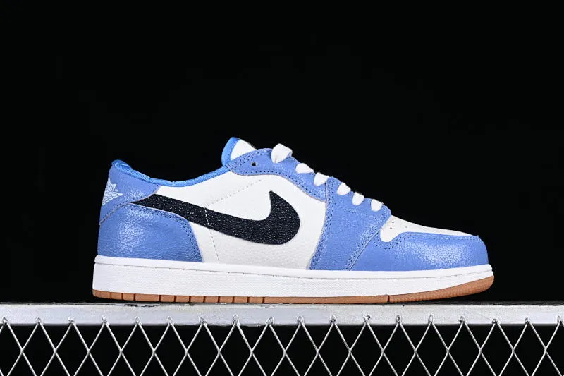 All categories Air Jordan Jordan series basketball shoes Air Jordan 1 Low Z version Air Jordan 1 Low AJ1 Joe 1 black and white blue burst pattern low-top cultural basketball shoes DZ0791-102
